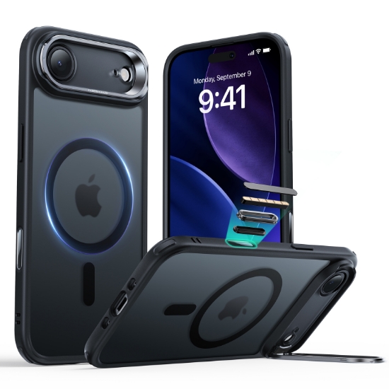 ESR Apple iPhone 17 Air Classic Hybrid Magsafe Standlı Kılıf- Siyah resmi