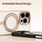 Rock Iphone 16 Pro Max Soft Rotating MagSafe Stantlı Kılıf Buzlu Siyah resmi