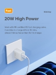 Rock T18 PD 20W Hızlı Type-C Şarj Cihazı Beyaz resmi