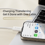 Rock P8 Type-C to Lightning PD 60W 100cm Kablo Beyaz resmi