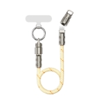 ROCK R15 Bilek Askılı Şarj Kablosu Bej - Type-C to Type-C - 60W - 30 cm resmi