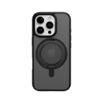 Rock Iphone 16 Pro Siyah Soft Rotating MagSafe Stantlı Kılıf resmi