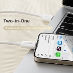 Rock P8 USB to Lightning 27W 100cm Kablo Beyaz resmi