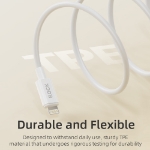 Rock P8 USB to Lightning 27W 100cm Kablo Beyaz resmi