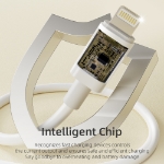 Rock P8 USB to Lightning 27W 100cm Kablo Beyaz resmi