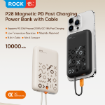 Rock P28 10.000 mAh 20W MagSafe Kablosuz Powerbank Siyah ( Dijital Gösterge ) resmi