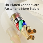 Rock P8 Type-C to Type-C PD 60W 100cm Kablo Beyaz resmi