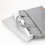 Rock Su Geçirmez Kumaş 14.9 ınc Uyumlu Laptop Notebook El Çantası Gri resmi