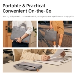 Rock Su Geçirmez Kumaş 14.9 ınc Uyumlu Laptop Notebook El Çantası Gri resmi